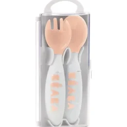 Béaba Utensils & Accessories|Dishes, Utensils & Food Containers*Beaba - 2Pk Second Stage Ergonomic Cutlery, Rose