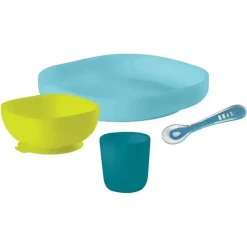 Beaba Plates & Bowls|Dishes, Utensils & Food Containers*- 4Pk Silicone Meal Set, Peacock