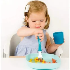 Beaba Plates & Bowls|Dishes, Utensils & Food Containers*- 4Pk Silicone Meal Set, Peacock