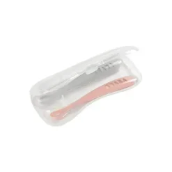 Béaba Utensils & Accessories|Dishes, Utensils & Food Containers*Beaba - 2Pk Silicone Spoon Travel Set, Cloud/Rose