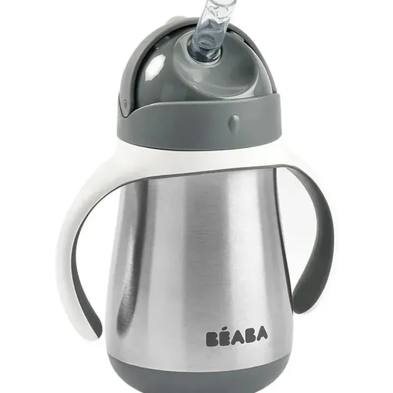 Béaba Straw, Sippy & Training Cups|Dishes, Utensils & Food Containers*Beaba - Stainless Steel Straw Sippy Cup, Charcoal