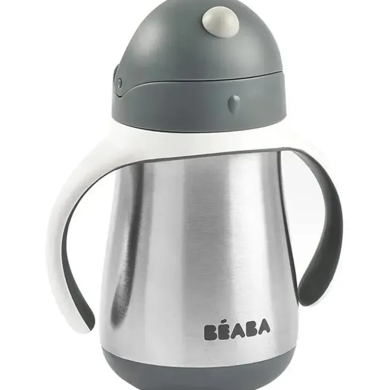 Béaba Straw, Sippy & Training Cups|Dishes, Utensils & Food Containers*Beaba - Stainless Steel Straw Sippy Cup, Charcoal