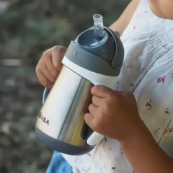 Béaba Straw, Sippy & Training Cups|Dishes, Utensils & Food Containers*Beaba - Stainless Steel Straw Sippy Cup, Charcoal