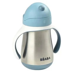 Beaba Straw, Sippy & Training Cups|Dishes, Utensils & Food Containers*- Stainless Steel Straw Sippy Cup with Handles, Rain