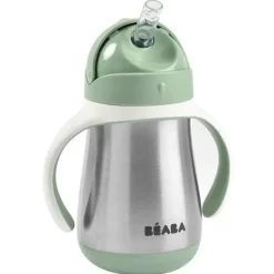 Beaba Straw, Sippy & Training Cups|Dishes, Utensils & Food Containers*- Stainless Steel Straw Sippy Cup, Sage