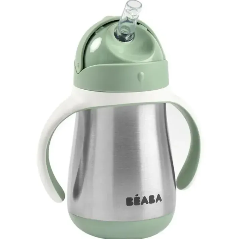 Beaba Straw, Sippy & Training Cups|Dishes, Utensils & Food Containers*- Stainless Steel Straw Sippy Cup, Sage