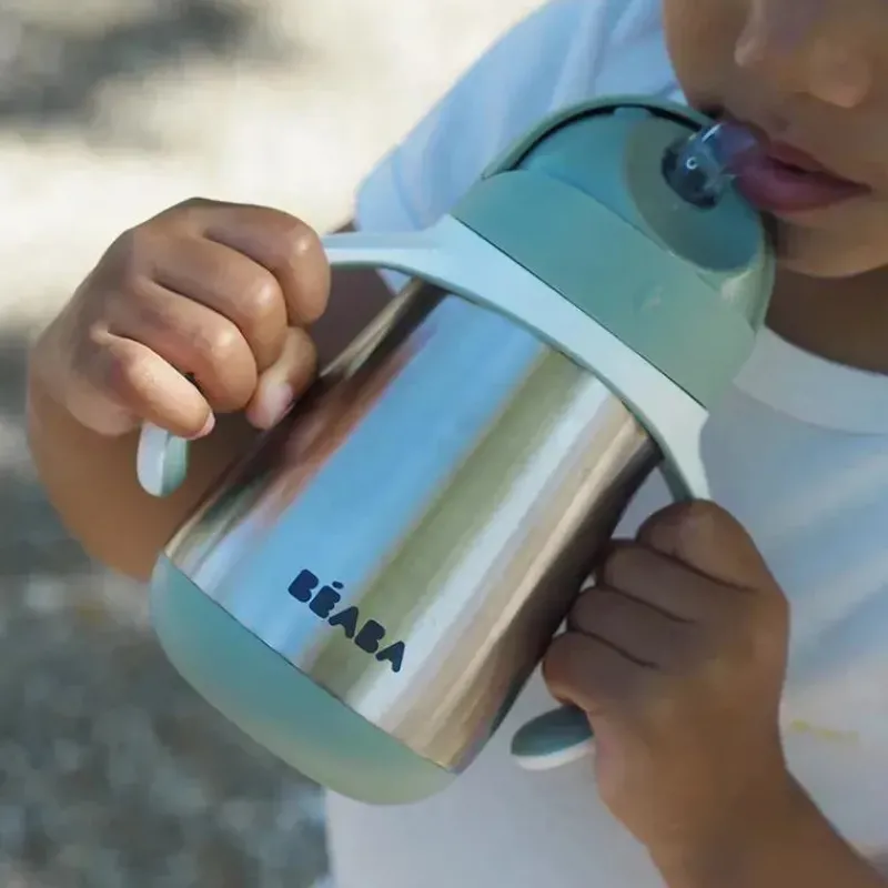 Beaba Straw, Sippy & Training Cups|Dishes, Utensils & Food Containers*- Stainless Steel Straw Sippy Cup, Sage