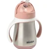 Beaba Insulated Cups|Dishes, Utensils & Food Containers*- Stainless Steel Straw Sippy Cup, Rose