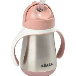 Beaba Insulated Cups|Dishes, Utensils & Food Containers*- Stainless Steel Straw Sippy Cup, Rose