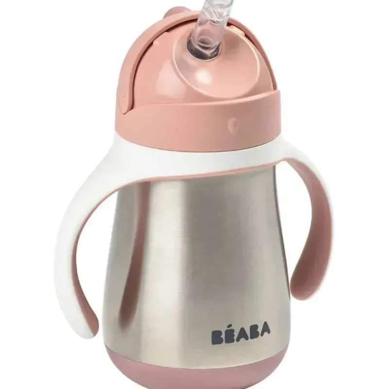 Beaba Insulated Cups|Dishes, Utensils & Food Containers*- Stainless Steel Straw Sippy Cup, Rose