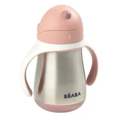 Beaba Insulated Cups|Dishes, Utensils & Food Containers*- Stainless Steel Straw Sippy Cup, Rose