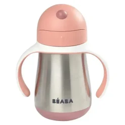 Beaba Insulated Cups|Dishes, Utensils & Food Containers*- Stainless Steel Straw Sippy Cup, Rose