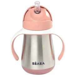 Beaba Insulated Cups|Dishes, Utensils & Food Containers*- Stainless Steel Straw Sippy Cup, Rose