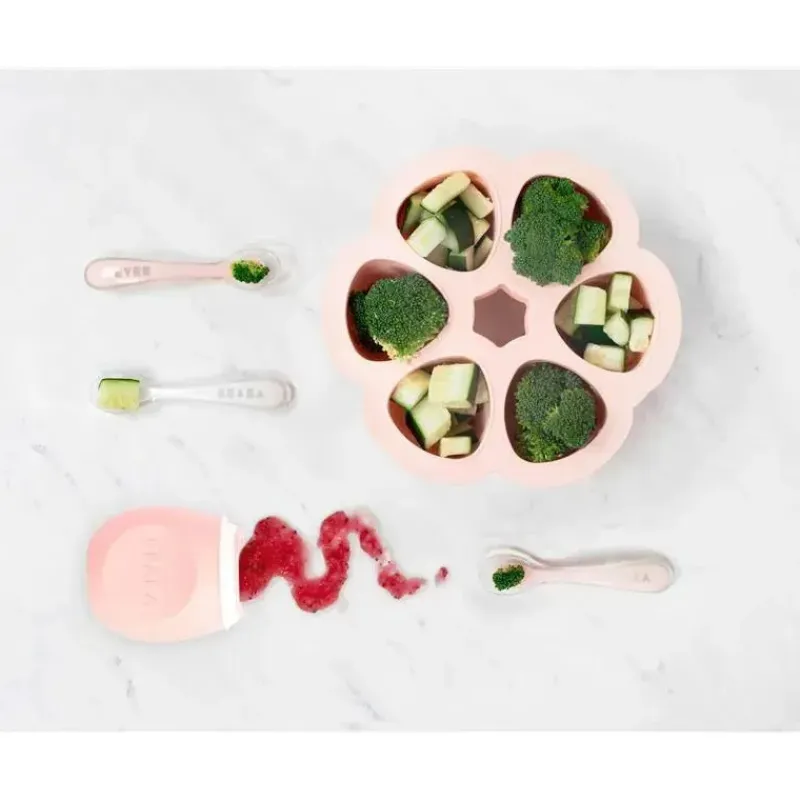 Beaba Food Jars & Snack Cups|Dishes, Utensils & Food Containers*Multiportions Silicone Baby Food Freezer Tray 3Oz-Rose