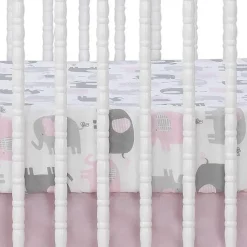 Lambs u0026 Ivy Crib & Bed Sheets*Bedtime Originals Eloise Fitted Crib Sheet, White/Grey/Pink
