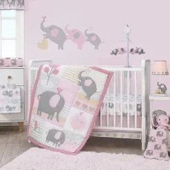 Lambs u0026 Ivy Crib & Bed Sheets*Bedtime Originals Eloise Fitted Crib Sheet, White/Grey/Pink