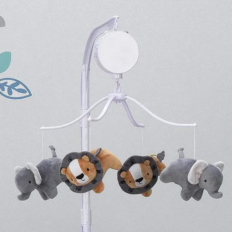 Lambs u0026 Ivy Mobiles|Crib Mobiles*Bedtime Originals Jungle Fun Musical Baby Crib Mobile, Lion/Elephant