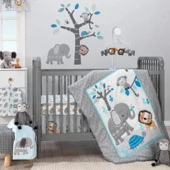 Lambs u0026 Ivy Mobiles|Crib Mobiles*Bedtime Originals Jungle Fun Musical Baby Crib Mobile, Lion/Elephant