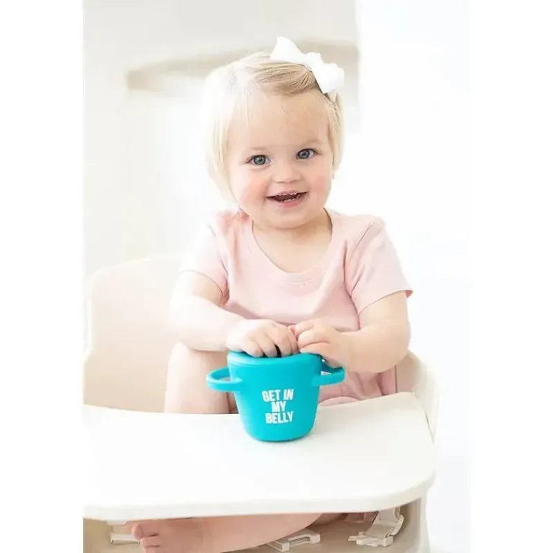 Bella Tunno Food Jars & Snack Cups|Dishes, Utensils & Food Containers*- Get In My Belly Happy Snacker, Blue