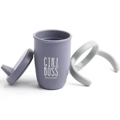 Bella Tunno Straw, Sippy & Training Cups|Dishes, Utensils & Food Containers*- Girl Boss Happy Sippy Cup, Purple