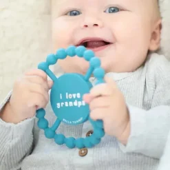 Bella Tunno Toys For 0-12 Months|Gift For Baby*- Happy Teether, Soft & Easy Grip Baby Teether Toy, Non-Toxic and BPA Free, I Love Grandpa