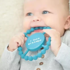 Bella Tunno Toys For 0-12 Months|Gift For Baby*- Happy Teether, Soft & Easy Grip Baby Teether Toy, Non-Toxic and BPA Free, I Love Grandpa