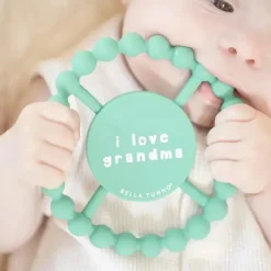 Bella Tunno Gift For Baby|Gifts Up To $25*- Happy Teether, Soft & Easy Grip Baby Teether Toy, Non-Toxic and BPA Free, I Love Grandma