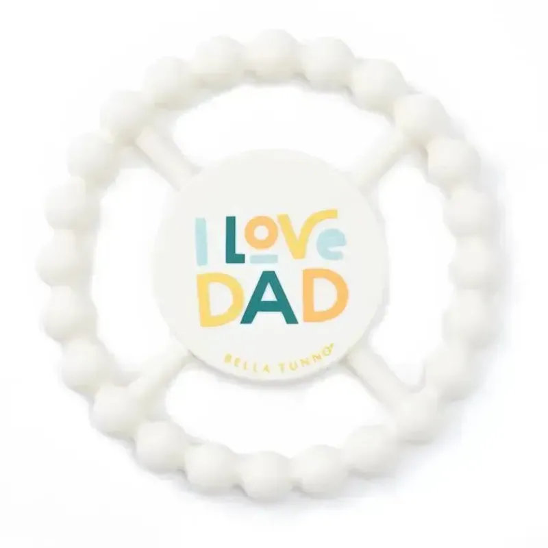 Bella Tunno Toys For 0-12 Months|Gift For Baby*- Happy Teether, Soft & Easy Grip Baby Teether Toy, Non-Toxic and BPA Free, I Love Dad
