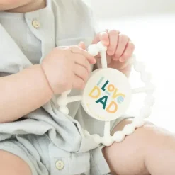 Bella Tunno Toys For 0-12 Months|Gift For Baby*- Happy Teether, Soft & Easy Grip Baby Teether Toy, Non-Toxic and BPA Free, I Love Dad