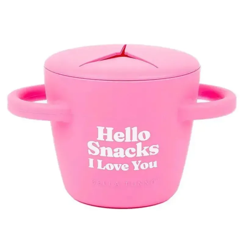 Bella Tunno Food Jars & Snack Cups|Dishes, Utensils & Food Containers*- Hello Snacks Happy Snacker, Pink