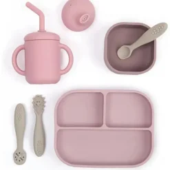 Bella Tunno Gift For Toddler|Gifts Over $50*- Little Bites Bundle, Baby Feeding Set,100% Food-Grade Silicone, Magic Meadow