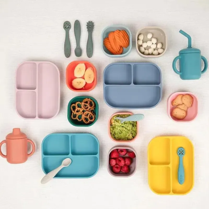 Bella Tunno Gift For Toddler|Gifts Over $50*- Little Bites Bundle, Baby Feeding Set,100% Food-Grade Silicone, Magic Meadow