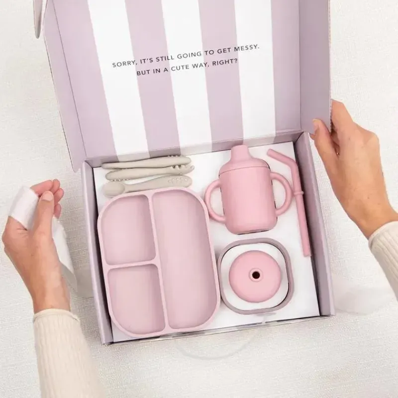 Bella Tunno Gift For Toddler|Gifts Over $50*- Little Bites Bundle, Baby Feeding Set,100% Food-Grade Silicone, Magic Meadow
