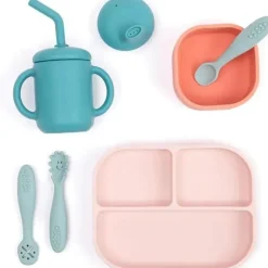 Bella Tunno Gift For Toddler|Gifts Over $50*- Little Bites Bundle, Baby Feeding Set, 100% Food-Grade Silicone, Confetti Castle