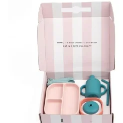 Bella Tunno Gift For Toddler|Gifts Over $50*- Little Bites Bundle, Baby Feeding Set, 100% Food-Grade Silicone, Confetti Castle
