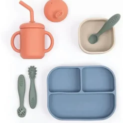 Bella Tunno Gift For Toddler|Gifts Over $50*- Little Bites Bundle, Baby Feeding Set, 100% Food-Grade Silicone, Jungle Safari