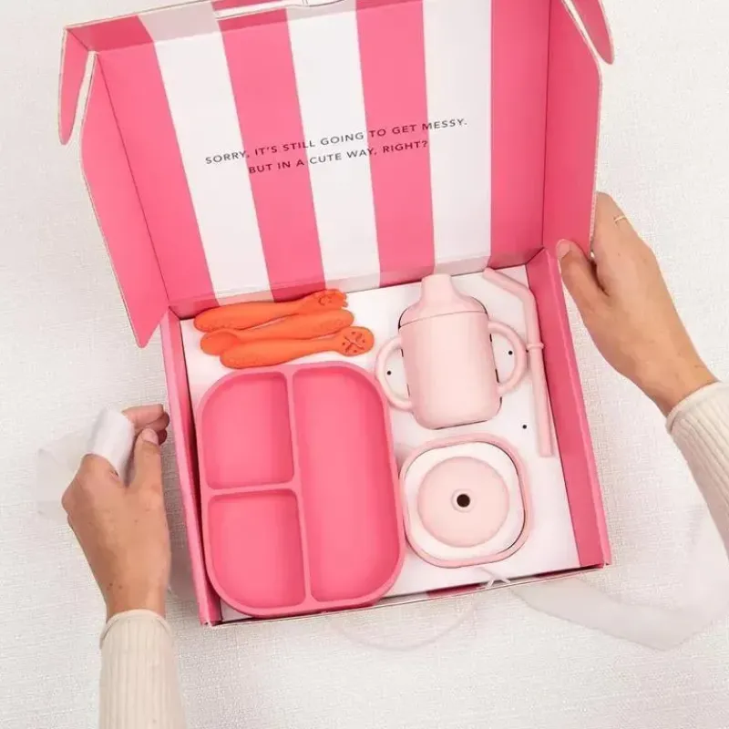 Bella Tunno Gift For Toddler|Gifts Over $50*- Little Bites Bundle, Baby Feeding Set, 100% Food-Grade Silicone, Garden Party