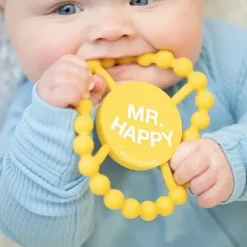Bella Tunno Rattles & Teethers|Toys For 0-12 Months*- Mr Happy Teether, Yellow