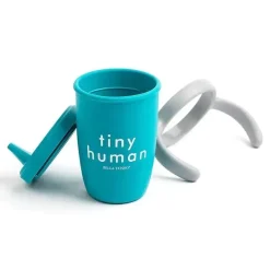 Bella Tunno Straw, Sippy & Training Cups|Dishes, Utensils & Food Containers*- Tiny Human Happy Sippy Cup, Blue