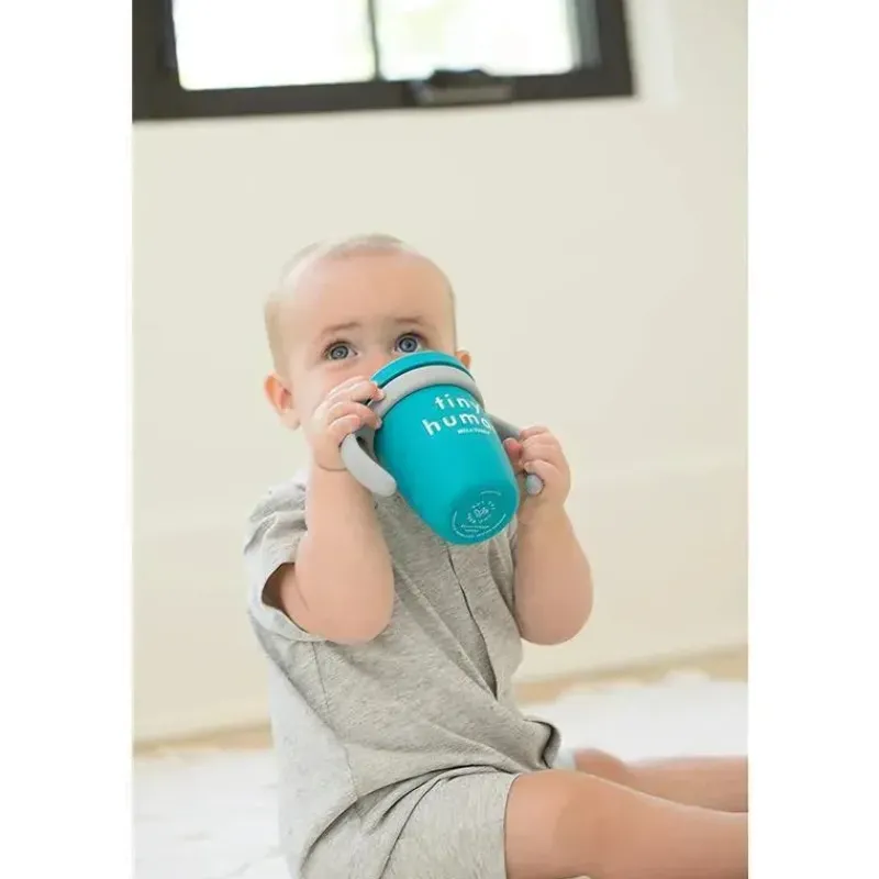 Bella Tunno Straw, Sippy & Training Cups|Dishes, Utensils & Food Containers*- Tiny Human Happy Sippy Cup, Blue