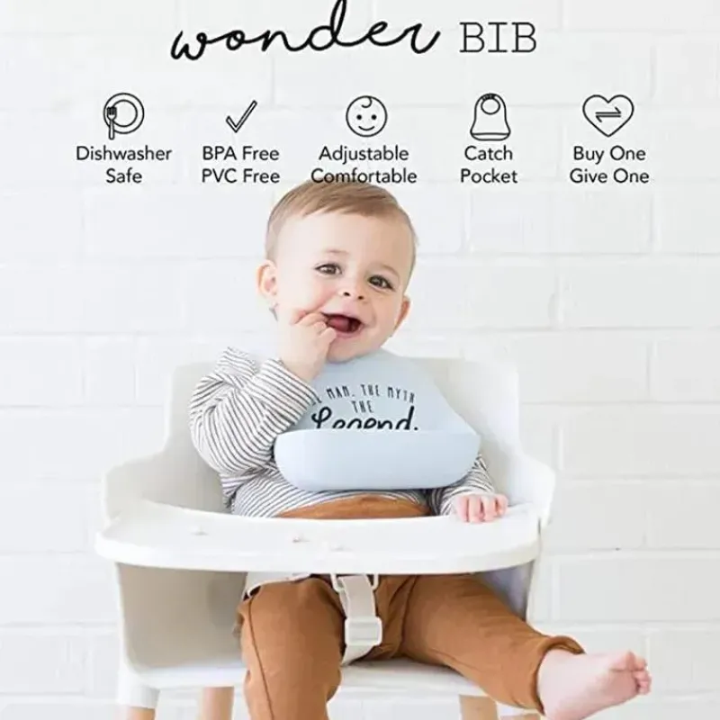 Bella Tunno Gift For Baby|Bibs*- Wonder Bib, Silicone Baby Bib, Non-toxic BPA Free, I Love Grandma