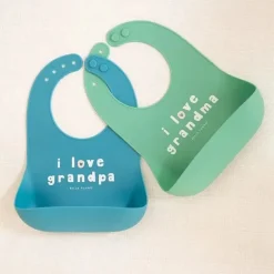 Bella Tunno Gift For Baby|Bibs*- Wonder Bib, Silicone Baby Bib, Non-toxic BPA Free, I Love Grandma