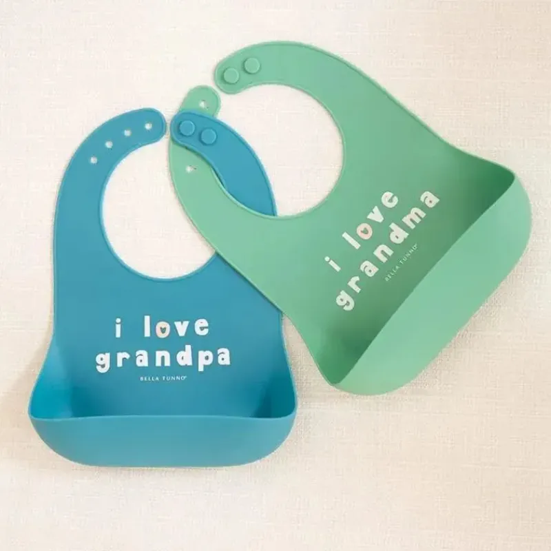 Bella Tunno Gift For Baby|Bibs*- Wonder Bib, Silicone Baby Bib, Non-toxic BPA Free, I Love Grandma
