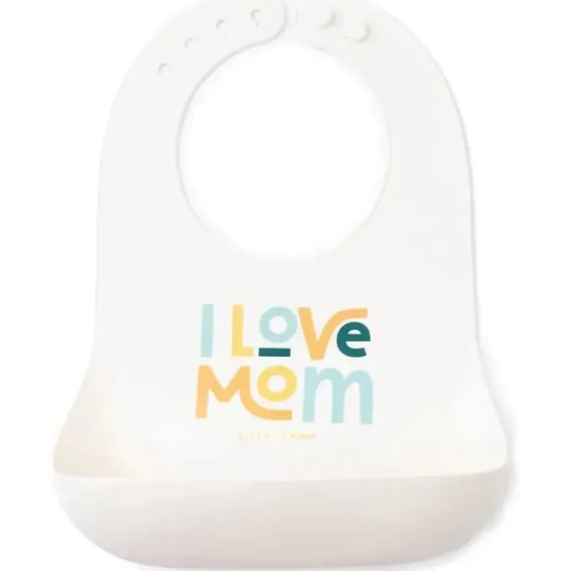 Bella Tunno Gift For Baby|Bibs*- Wonder Bib, Silicone Baby Bib for Girls & Boys, Non-toxic BPA Free Soft Silicone Bib, I Love Mom