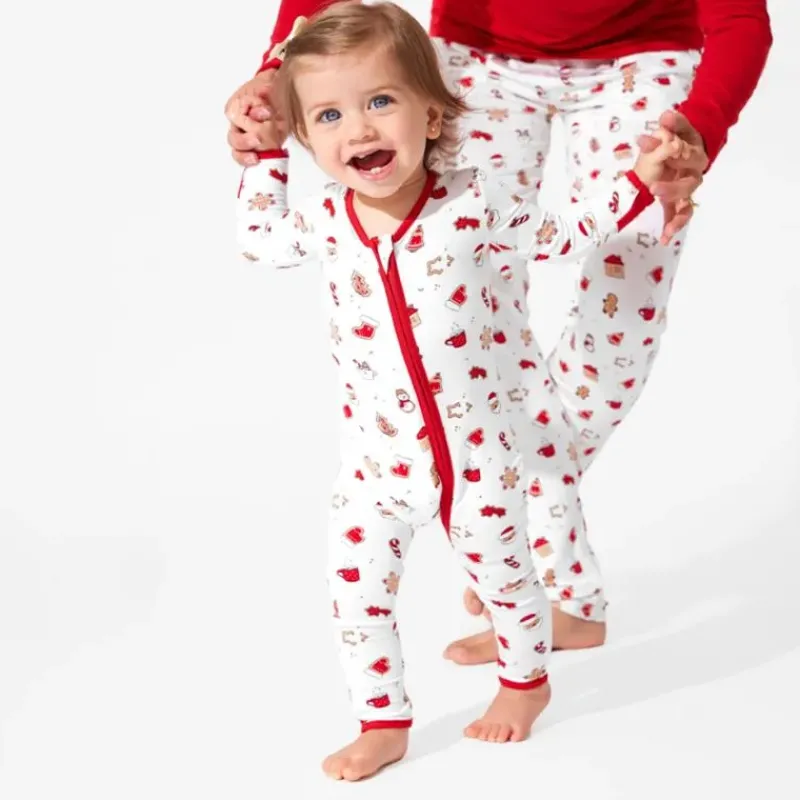 Bellabu Bear Christmas Clothing*- Christmas Cookies Bamboo Convertible Footie