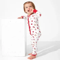 Bellabu Bear Christmas Clothing*- Christmas Cookies Bamboo Convertible Footie