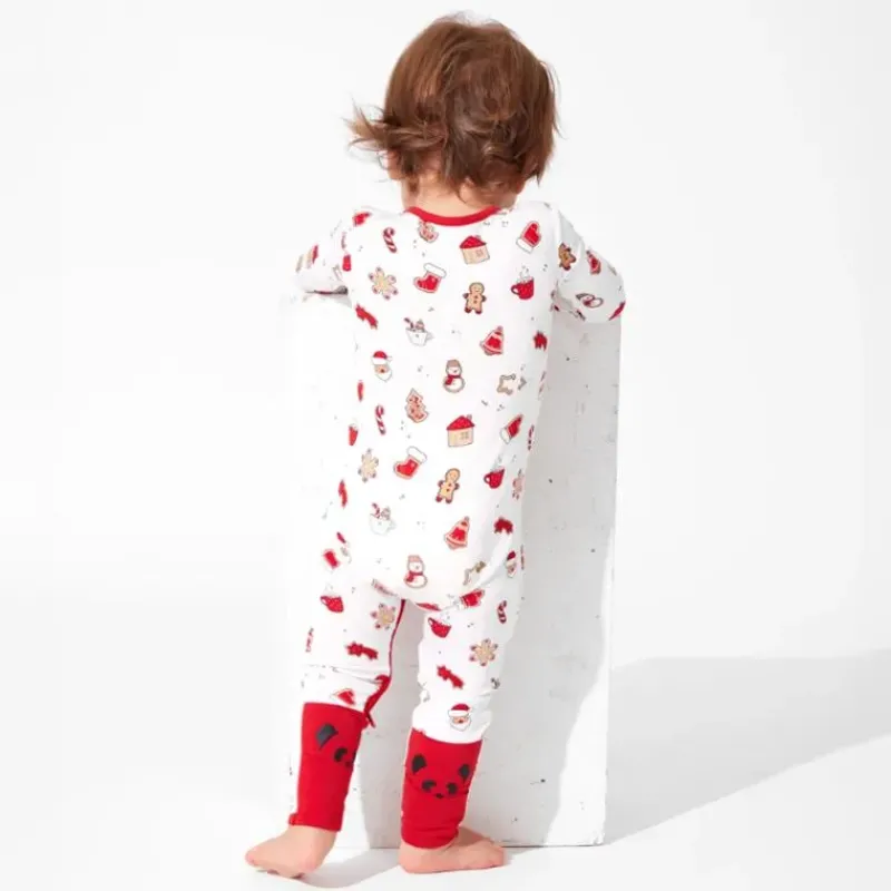 Bellabu Bear Christmas Clothing*- Christmas Cookies Bamboo Convertible Footie