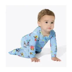 Kids Bellabu Bear Gift For Kids|Baby Sleepwear*- Good Vibes Bamboo Convertible Footie Spongebob Squarepants
