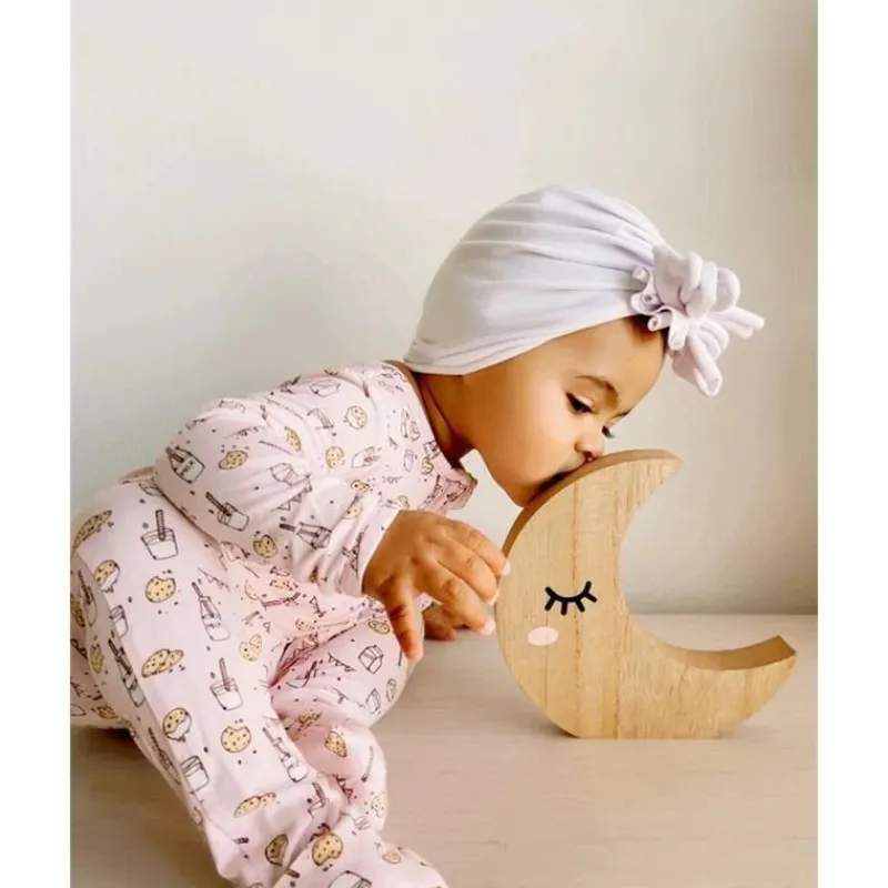Bellabu Bear Baby Sleepwear*- Milk And Cookies Pink Kids Bamboo Pajamas