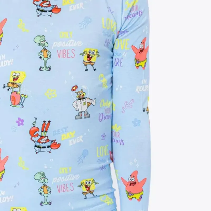 Kids Bellabu Bear Gift For Kids|Baby Sleepwear*- Spongebob Squarepants, Good Vibes Bamboo Kids Pajamas